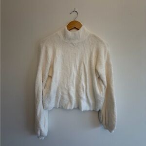 Cozy White Fuzzy Sweater